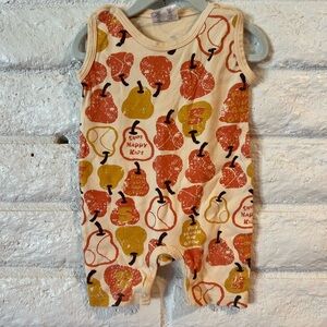 Pear Print organic Baby Romper